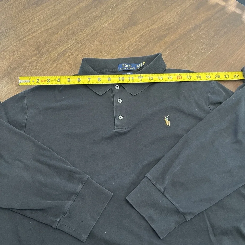 Polo Ralph Lauren Classic Fit Men's 2XL Flesh Pony Black Long Sleeve SOFT